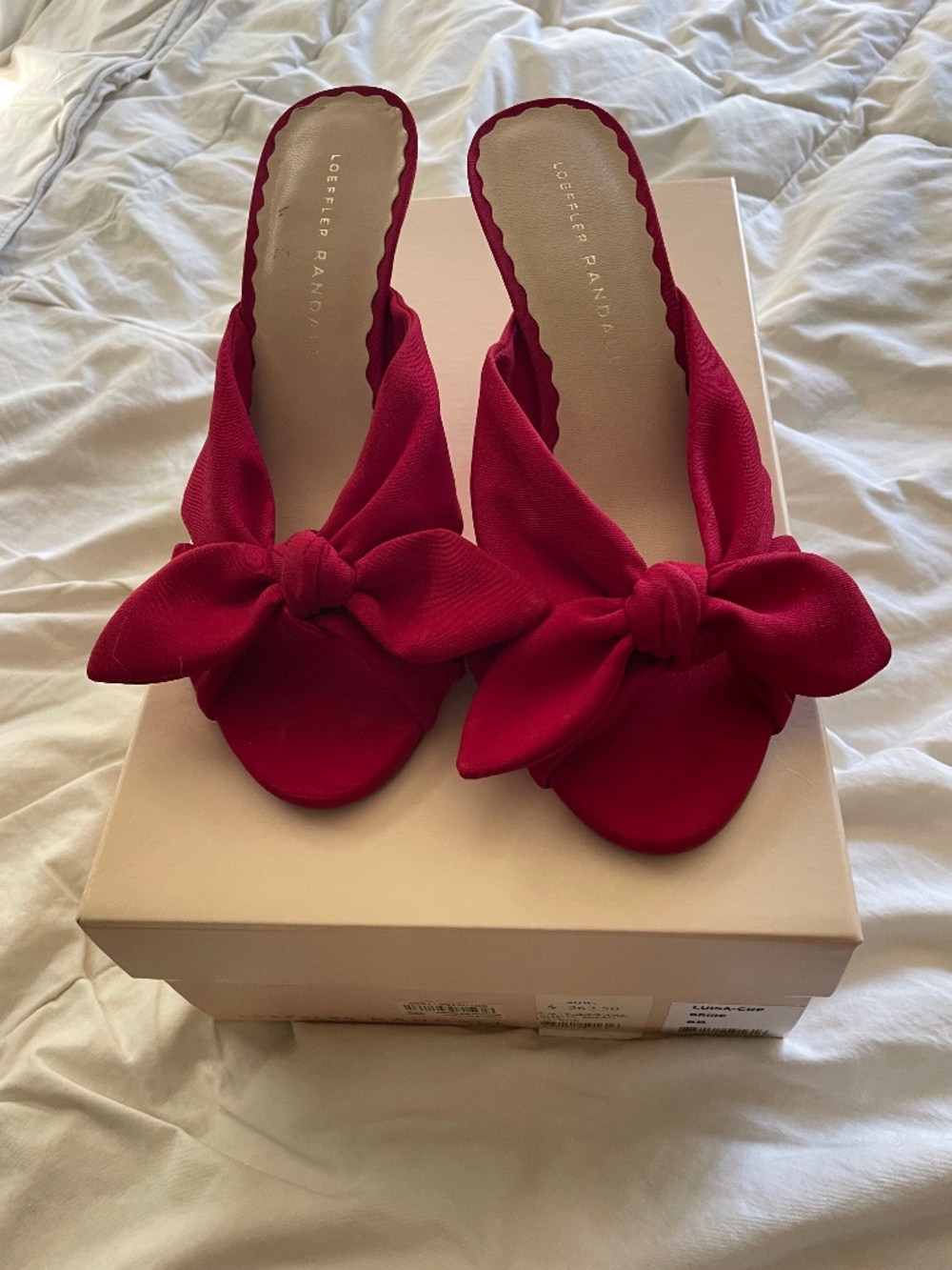 Loeffler Randall red kitten heels